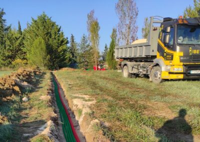 Terrassement et réseaux à proximité de Barjac